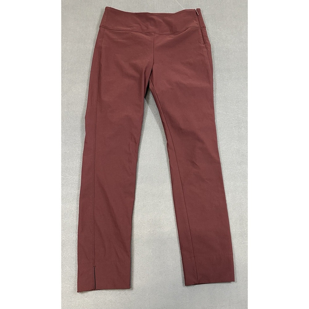Athleta Wander Slim Ankle Pants Size 8 Split Hem High Waist Side Zip
